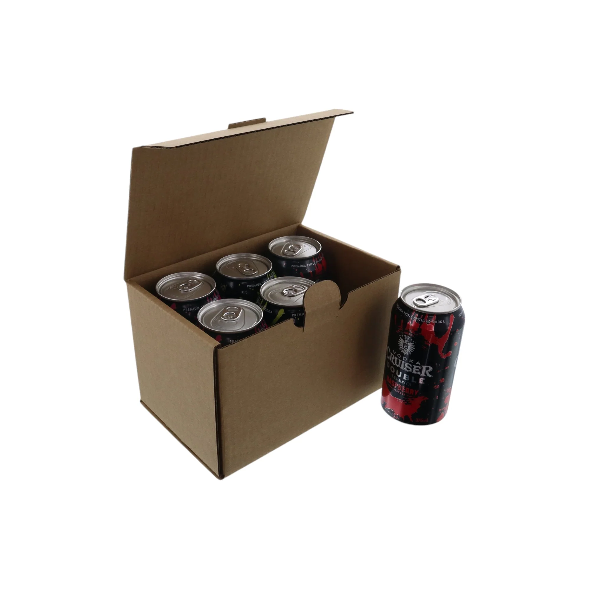 6 Pack 375ml Beer Can Mailing & Postage Box (Upright)