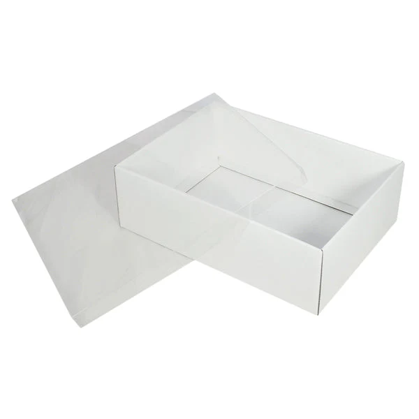 A4 Cardboard Gift Box with Clear Lid - 100mm High - Image 5