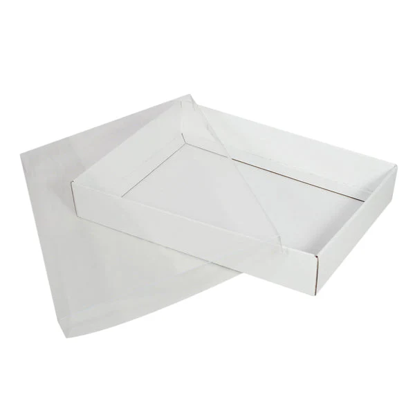 A4 Cardboard Gift Box with Clear Lid - 50mm High - Image 5