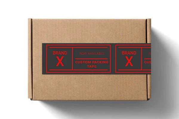 Custom Printed Black Backing Plastic Packaging Tape - One PMS Colour (Width 48mm x 100 Metres per Roll)