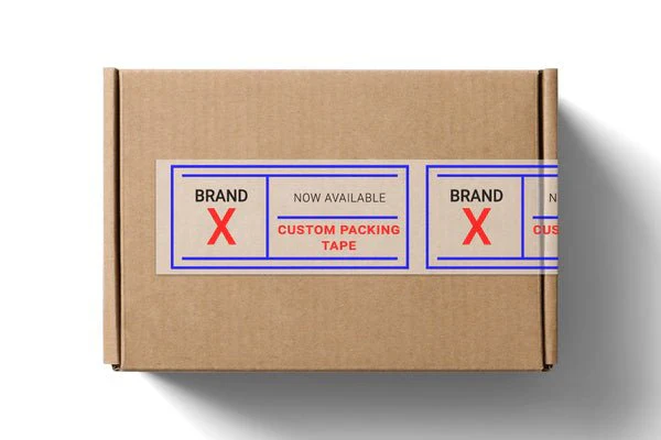 Custom Printed Transparent Backing Plastic Packaging Tape - Full Colour Print (Width 48mm x 100 Metres per Roll)