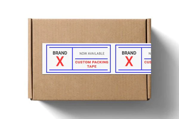 Custom Printed White Plastic Packaging Tape - Full Colour Print (Width 48mm x 100 Metres per Roll)