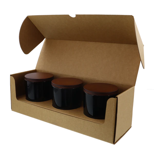 Large Candle Plain Glass 3 Pack with Insert (MTO) - Image 3