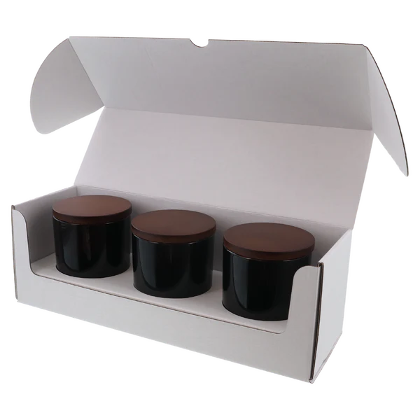 Large Candle Plain Glass 3 Pack with Insert (MTO) - Image 5