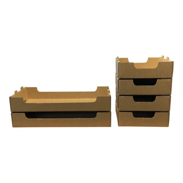 Medium Heavy Duty Stackable Cardboard Catering and Storage Tray (One Piece Self Locking) - Image 7