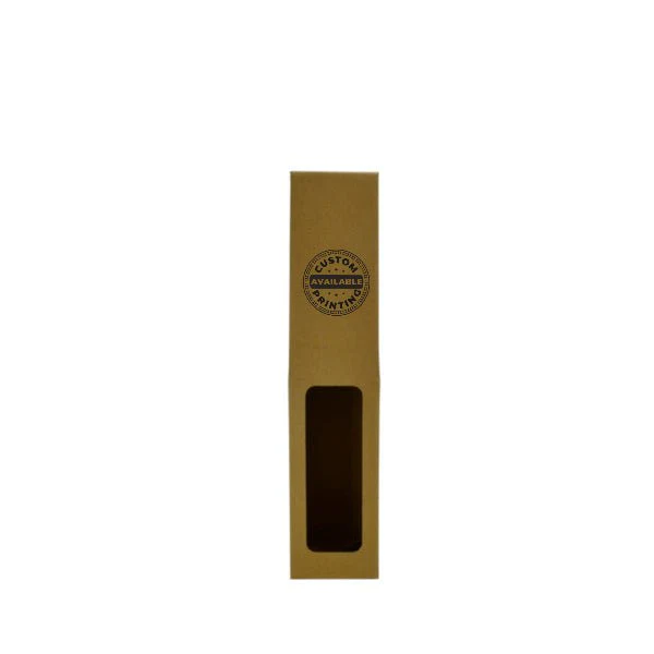 One Piece 1 Bottle Gable Top Wine Box with Window 19271 - Image 8