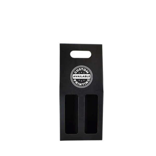 One Piece 2 Bottle Gable Top Wine Box with Window 19272 - Image 10