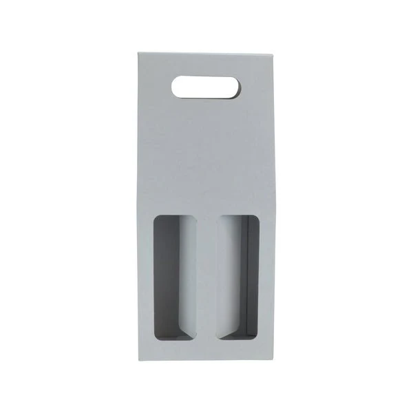 One Piece 2 Bottle Gable Top Wine Box with Window 19272 - Image 4