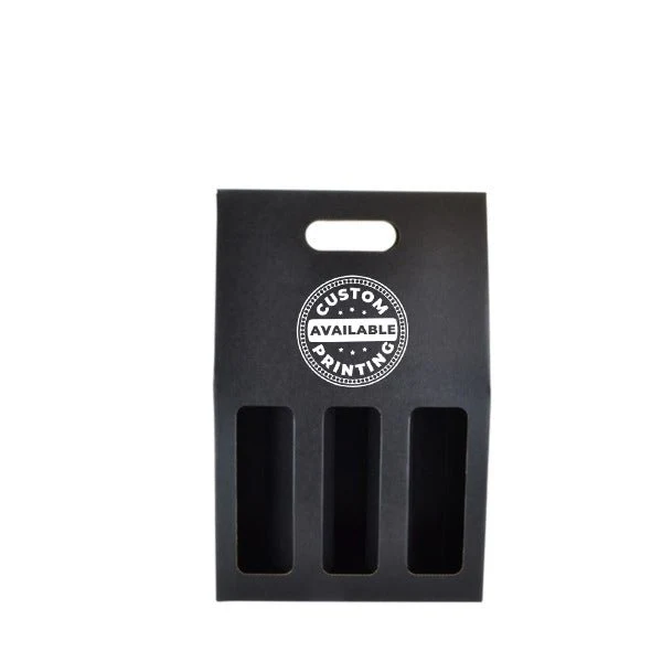 One Piece 3 Bottle Gable Top Wine Box with Window 19273 - Image 9