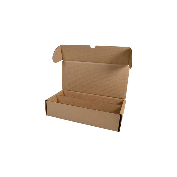 One Piece 310mm One Piece Double Wine Bottle Postage Box - WITH REMOVABLE WINE INSERT - Image 3