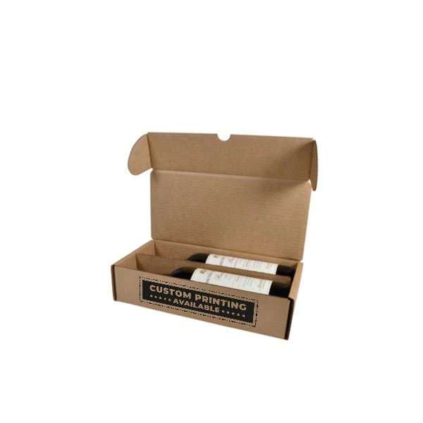 One Piece 310mm One Piece Double Wine Bottle Postage Box - WITH REMOVABLE WINE INSERT - Image 6