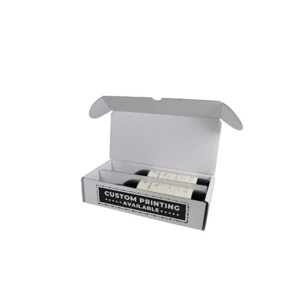 One Piece 310mm One Piece Double Wine Bottle Postage Box - WITH REMOVABLE WINE INSERT - Image 7