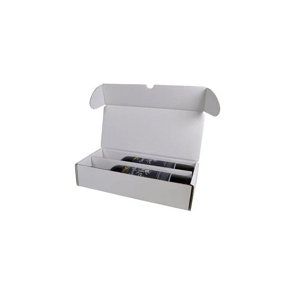 One Piece 330mm Double Wine Bottle Postage Box [REMOVABLE INSERT] - Image 5