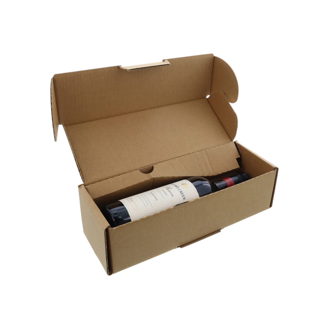 One Piece Single Wine Box with Attached Insert (Express Value Buy) - Image 4