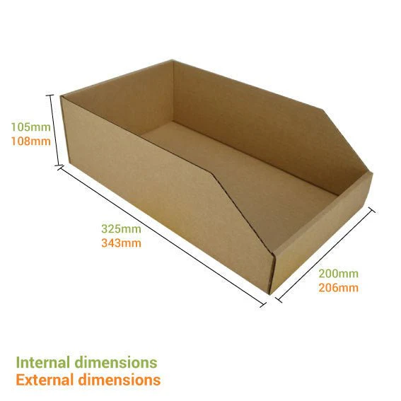 Pick Bin Box & Part Box 17973 (One Piece Self Locking Cardboard Storage Box) - Image 4