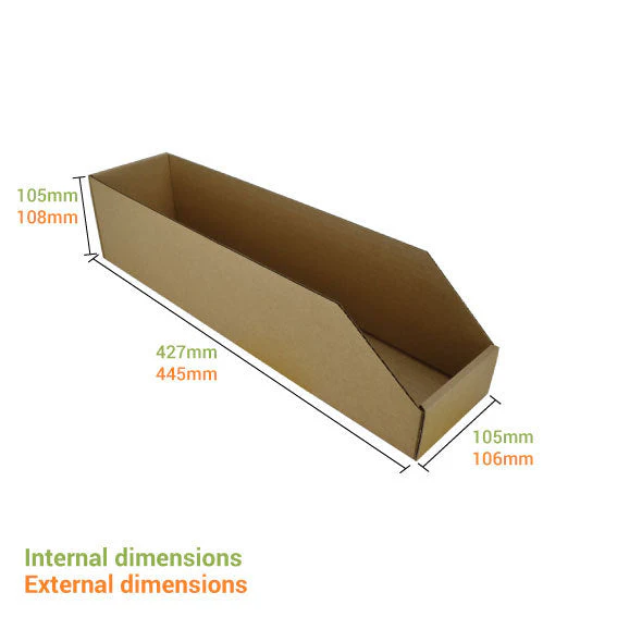 Pick Bin Box & Part Box 17974 (One Piece Self Locking Cardboard Storage Box) - Image 3