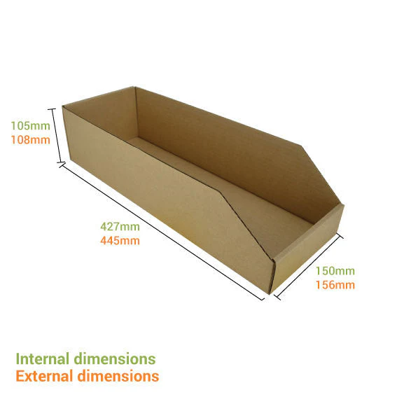 Pick Bin Box & Part Box 17976 (One Piece Self Locking Cardboard Storage Box) - Image 3