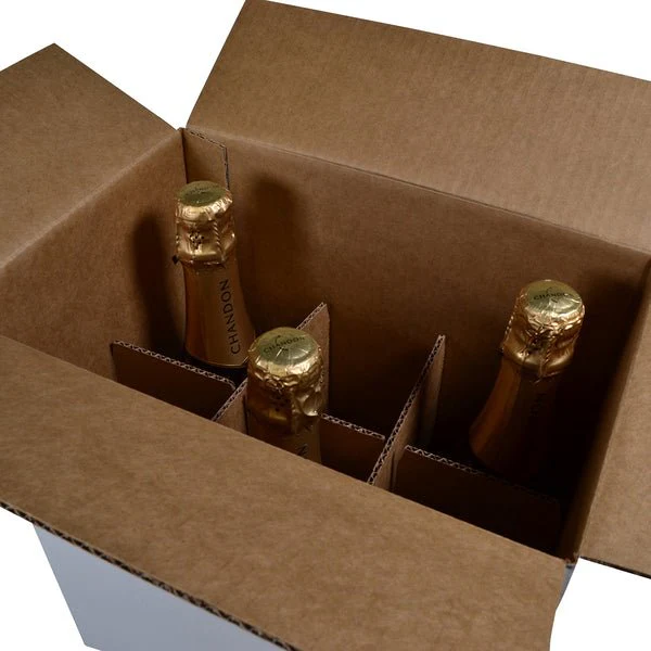 SAMPLE - 6 x Chandon Wine Bottle [RSC Shipping Carton ] 320mm High - Kraft Brown - INSERTS SOLD SEPARATELY [700-24705] - Image 2