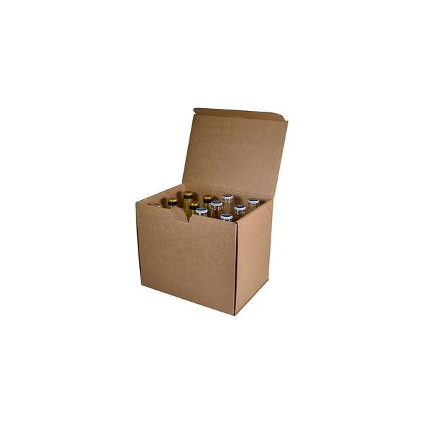 SAMPLE - B FLUTE - 12 Beer Bottle Shipping Box (insert sold separately) - Kraft Brown - Image 3