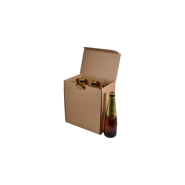 SAMPLE - B Flute - 6 Beer Bottle Shipping Box (insert sold separately 700-24788) - Kraft Brown - Image 4