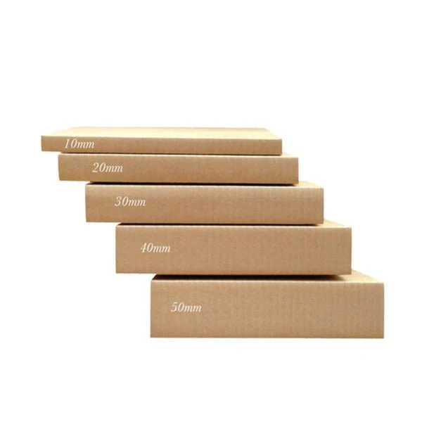 SAMPLE - B FLUTE - A1 Multi Crease Box (1 Box 5 Heights 10/20/30/40/50mm) - Kraft Brown
