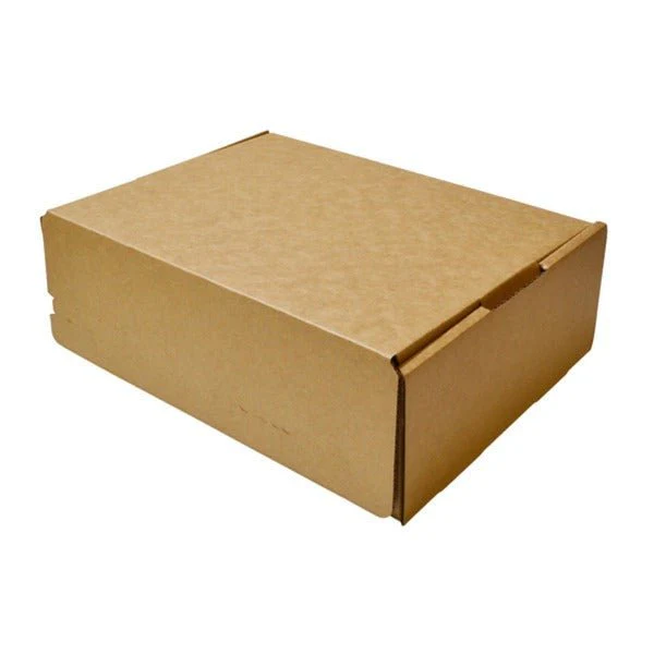 SAMPLE - B Flute - A4 Postage Box with 'Peal N Seal' Single Tape (Easy Seal) - Kraft Brown