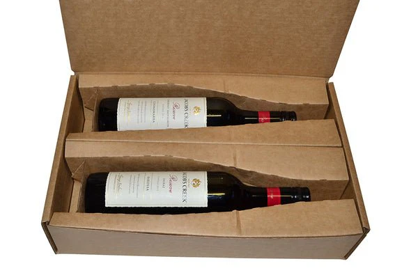 SAMPLE - B Flute - INSERT for One Piece Single & Double Heavy Duty Wine Postage Box - Kraft Brown (Box sold separately) - Image 3