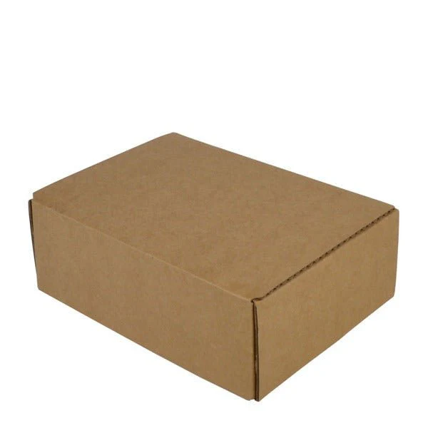 SAMPLE - B Flute - One Piece Postage & Mailing Box 28621 with Centre Separator Pad - Kraft Brown