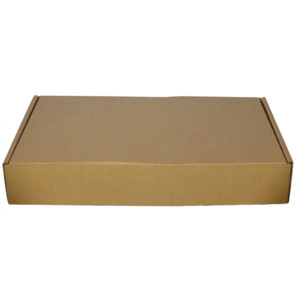 SAMPLE - B Flute - One Piece Wine Postage Box 9132A (insert sold separately) - Kraft Brown
