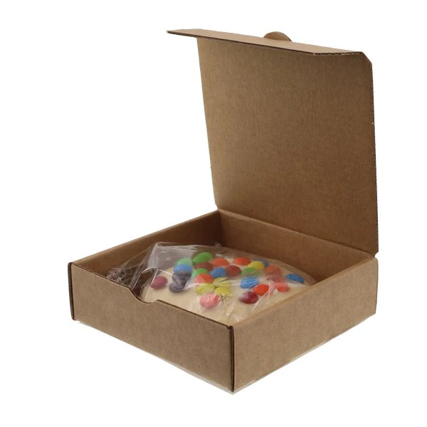 SAMPLE - Cardboard One Cookie Box - Kraft Brown - Image 2