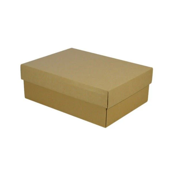 SAMPLE - E Flute - A4 Cardboard Gift Box (Base & Lid) - 100mm High - Kraft Brown