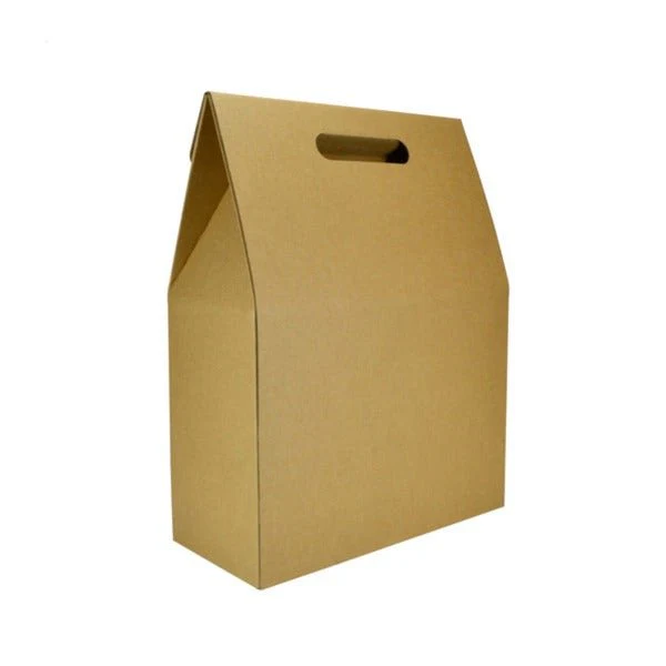 SAMPLE - E Flute - Gable Top Hamper Box 19265 - Kraft Brown