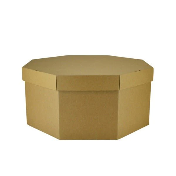 SAMPLE - E Flute - Large Hat Gift Box 19264 (Base & Lid) - Kraft Brown