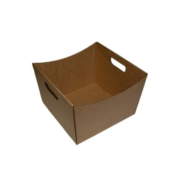 SAMPLE - E Flute - Medium Luxe Cardboard Hamper Tray - Kraft Brown