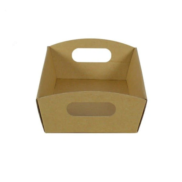 SAMPLE - E Flute - Mini Cardboard Hamper Tray - Kraft Brown