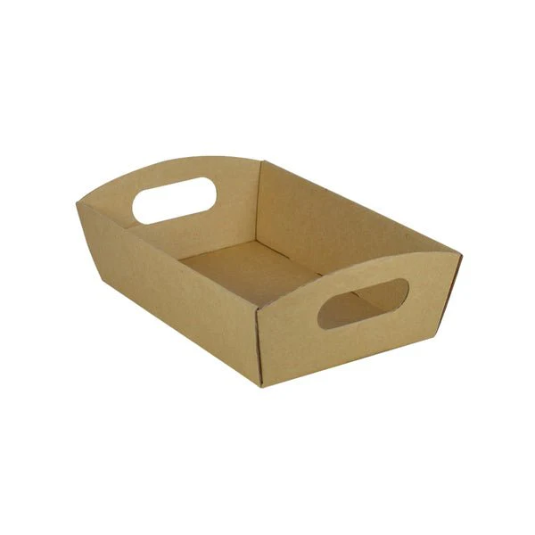 SAMPLE - E Flute - Mini Cardboard Hamper Tray - Kraft Brown - Image 2