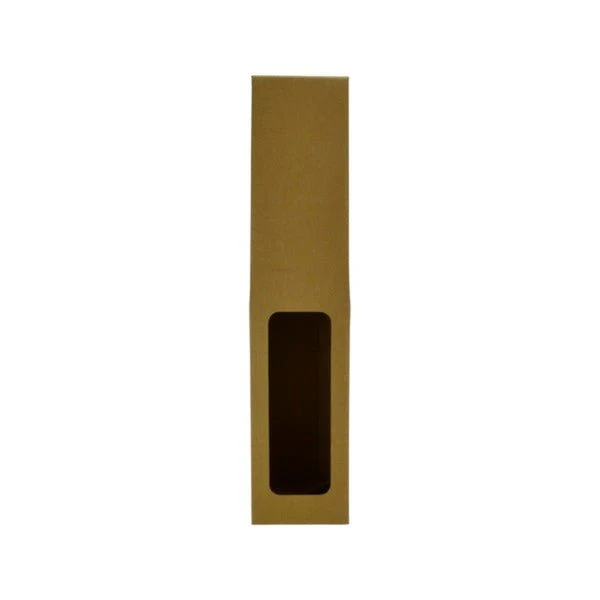SAMPLE - E Flute - One Piece 1 Bottle Gable Top Wine Box with Window 19271 - Kraft Brown