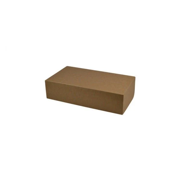 SAMPLE - E Flute - One Piece Double Wine Gift Box 23406 - Kraft Brown (insert sold separately - 700-23407)