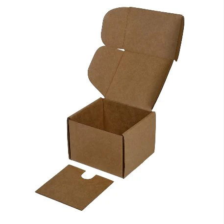 SAMPLE - E flute - One Piece Mailing Gift Box 23958 with Horizontal Pad - Kraft brown