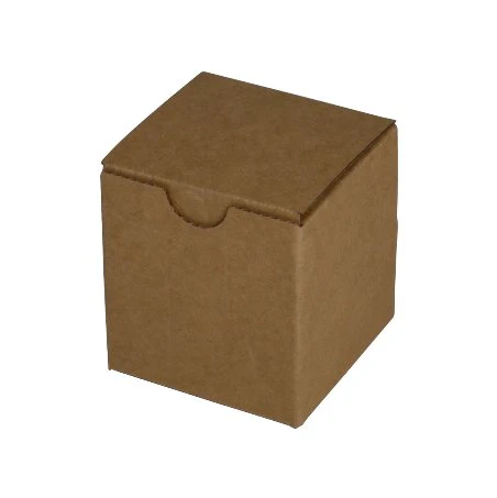 SAMPLE - E Flute - One Piece Postage, Candle & Gift Box 24632 with Removable Insert - Kraft Brown