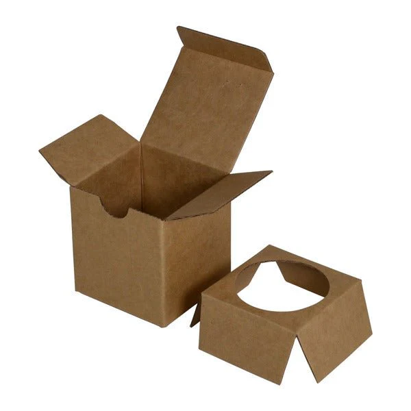 SAMPLE - E Flute - One Piece Postage, Candle & Gift Box 24632 with Removable Insert - Kraft Brown - Image 2