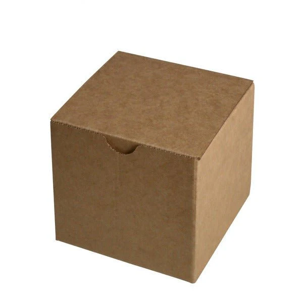 SAMPLE - E Flute - One Piece Postage, Candle & Gift Box 27572 with removable insert - Kraft Brown