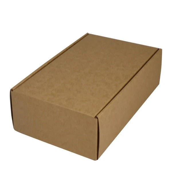 SAMPLE - E Flute - One Piece Postage & Mailing Box 18437 - Kraft Brown