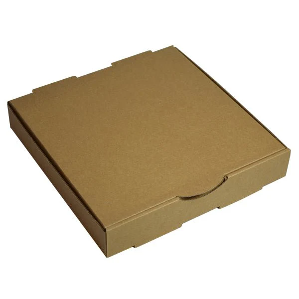 SAMPLE - E Flute - Premium One Piece Pizza Box 9 Inch - Kraft Brown