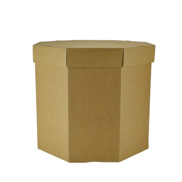 SAMPLE - E Flute - Small Hat Gift Box 19263 (Base & Lid) - Kraft Brown