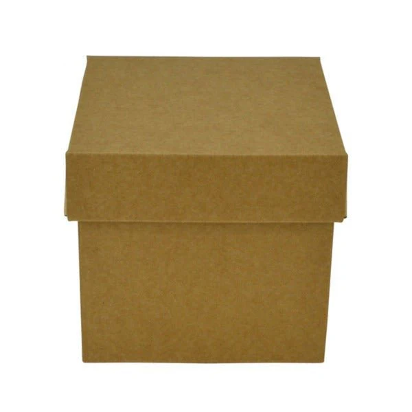 SAMPLE - E Flute - Two Piece Cardboard Gift Box 19276 (Base & Lid) - Kraft Brown