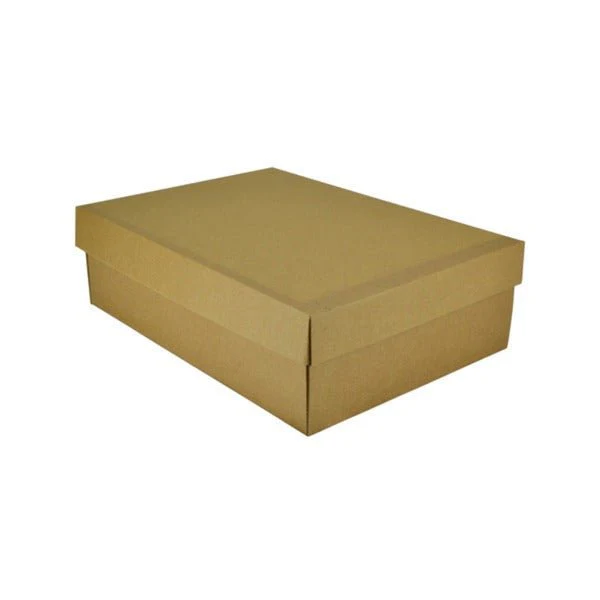 SAMPLE - E Flute - Two Piece Rectangle Cardboard Gift Box 19283 (Base & Lid) - Kraft Brown