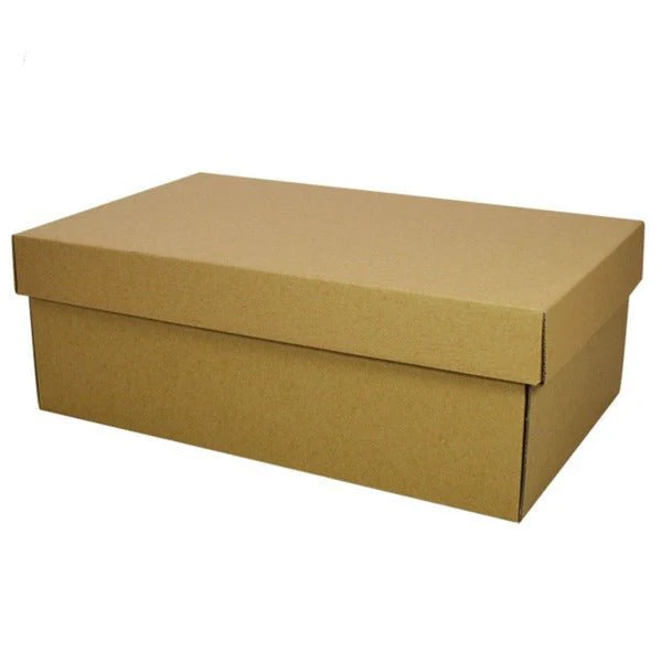 SAMPLE - E Flute - Two Piece Rectangle Cardboard Gift Box 8080 (Base & Lid) - Kraft Brown