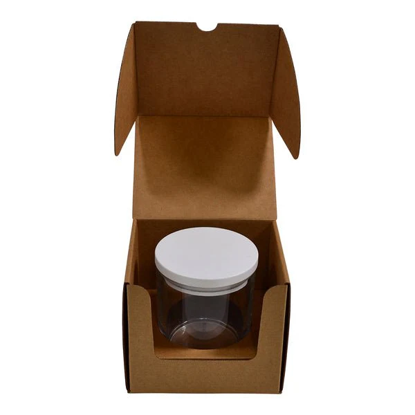 SAMPLE - Extra Large Candle Plain Glass 1 Oxford/Cambridge Jar Pack with Insert - Kraft Brown - Image 4