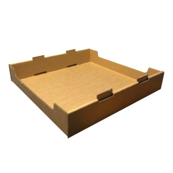 SAMPLE - Large Heavy Duty Stackable Cardboard Catering and Storage Tray (One Piece Self Locking) - Kraft Brown